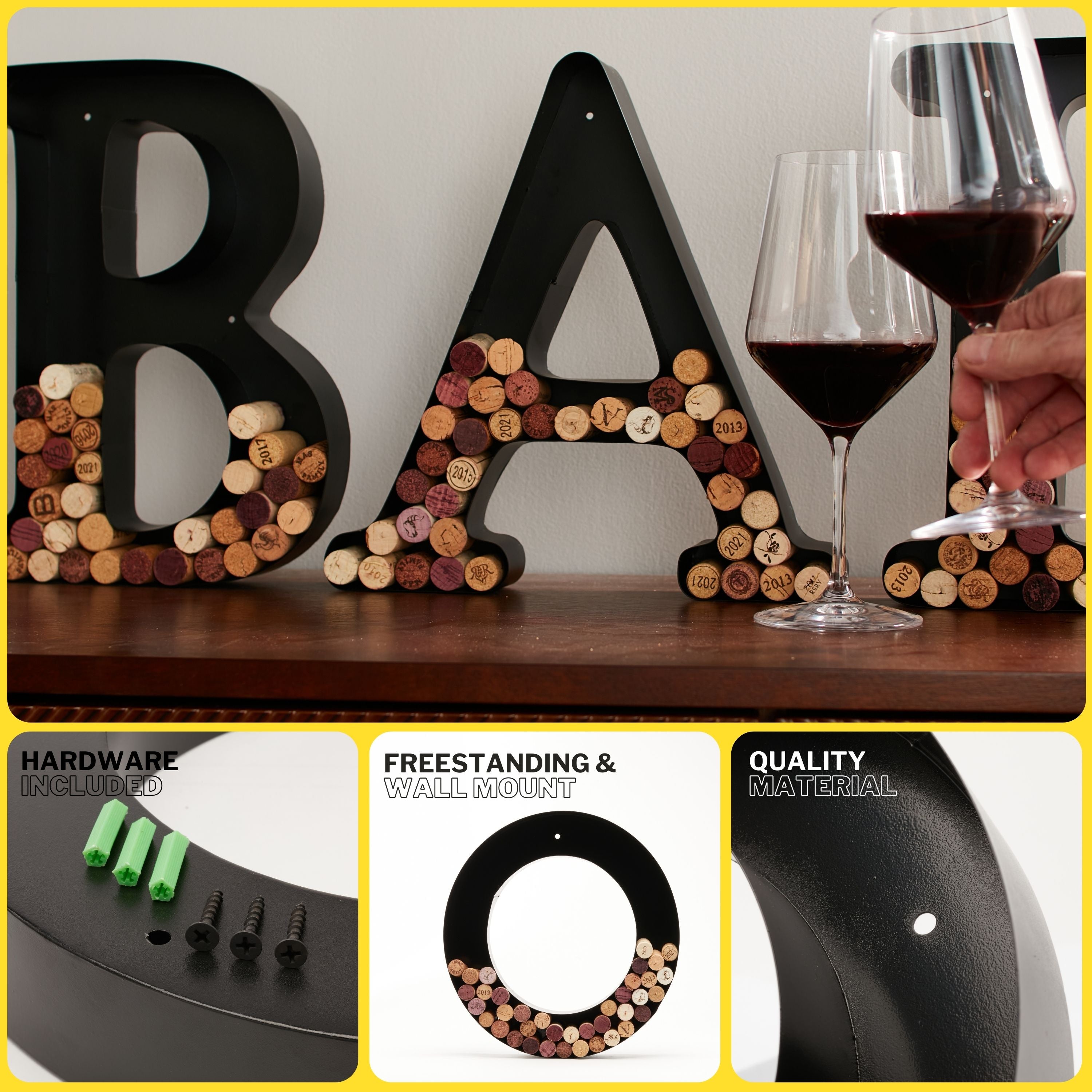 Wine Cork Holder Wine Cork Holder Letters and Symbols