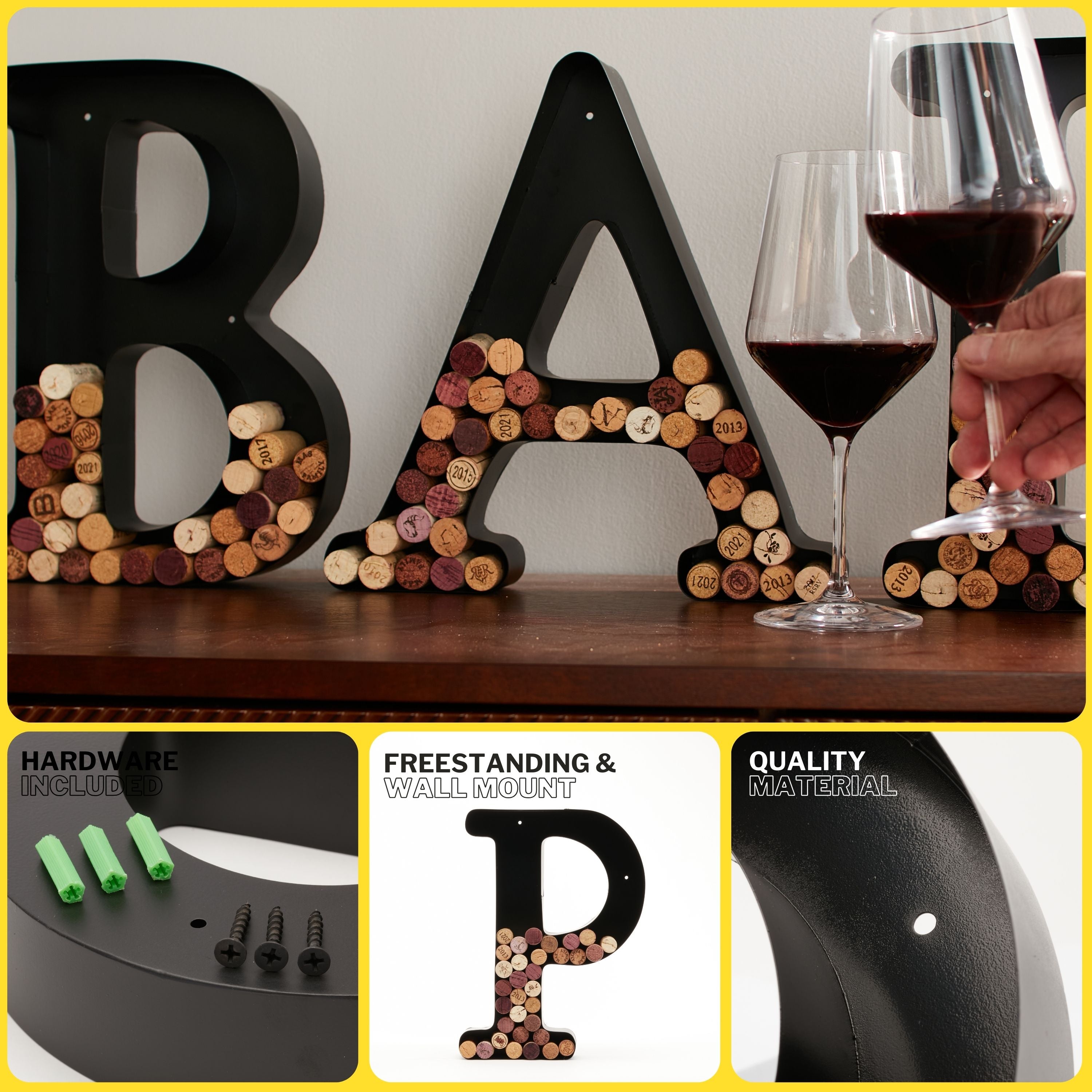 Wine Cork Holder Wine Cork Holder Letters and Symbols