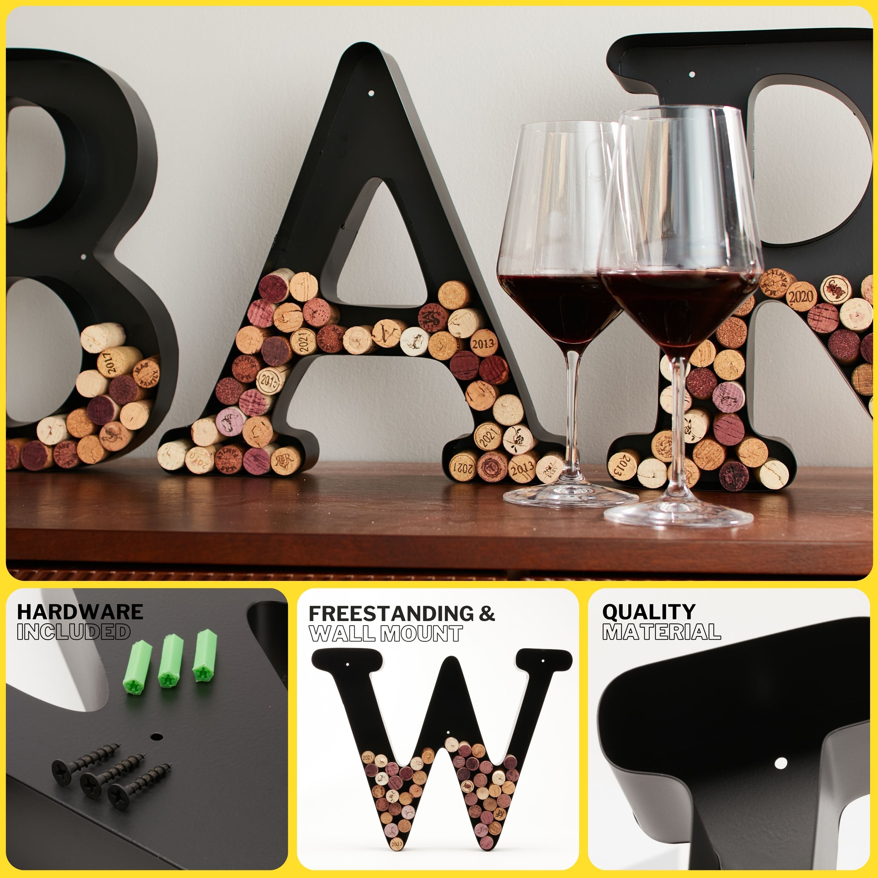 Wine Cork Holder Wine Cork Holder Letters and Symbols