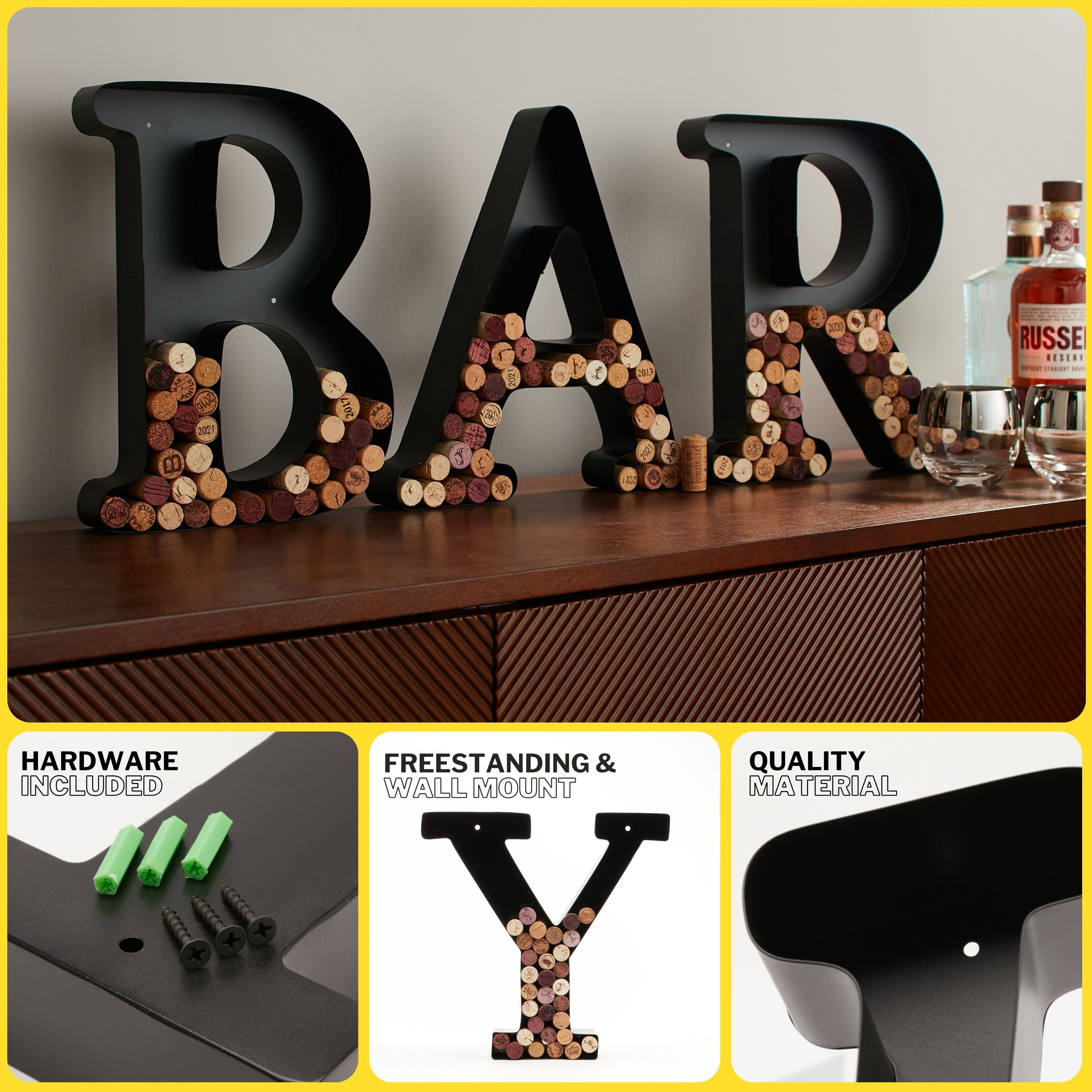 Wine Cork Holder Wine Cork Holder Letters and Symbols