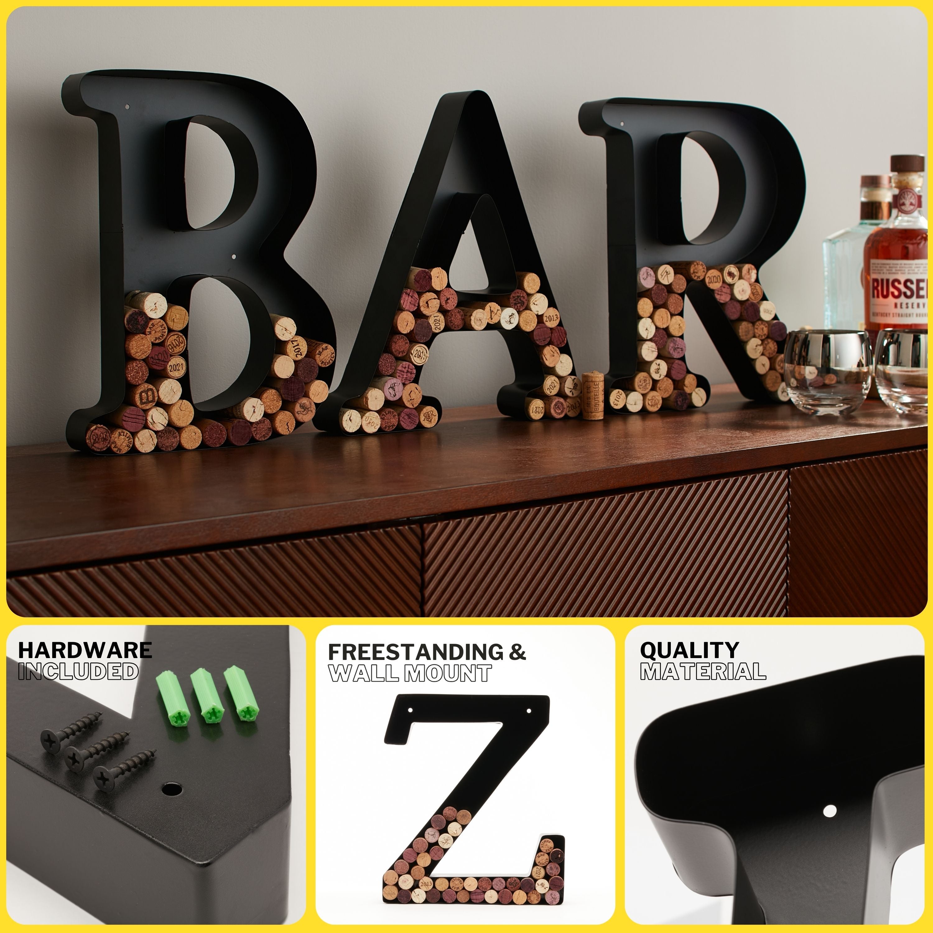 Wine Cork Holder Wine Cork Holder Letters and Symbols