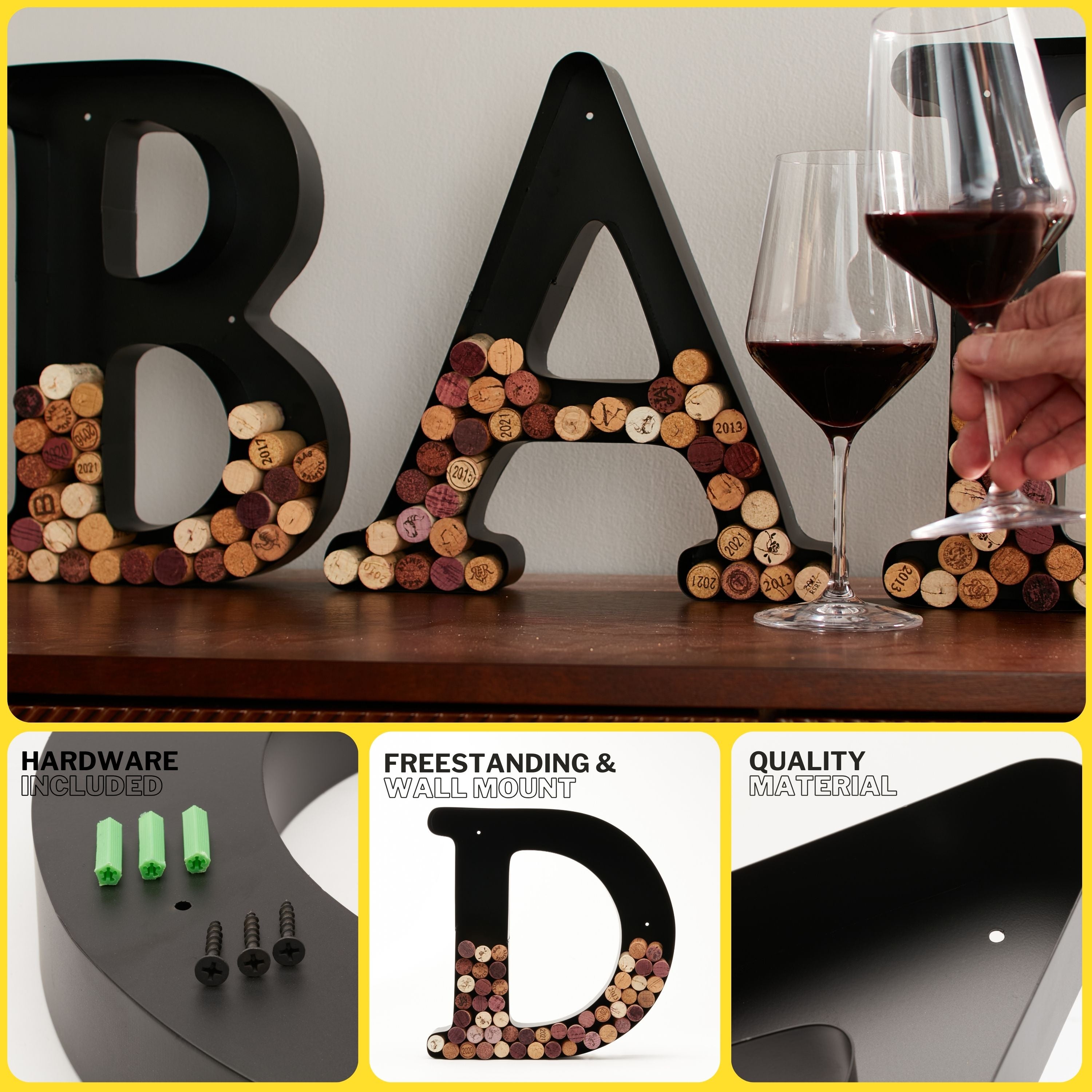 Wine Cork Holder Wine Cork Holder Letters and Symbols