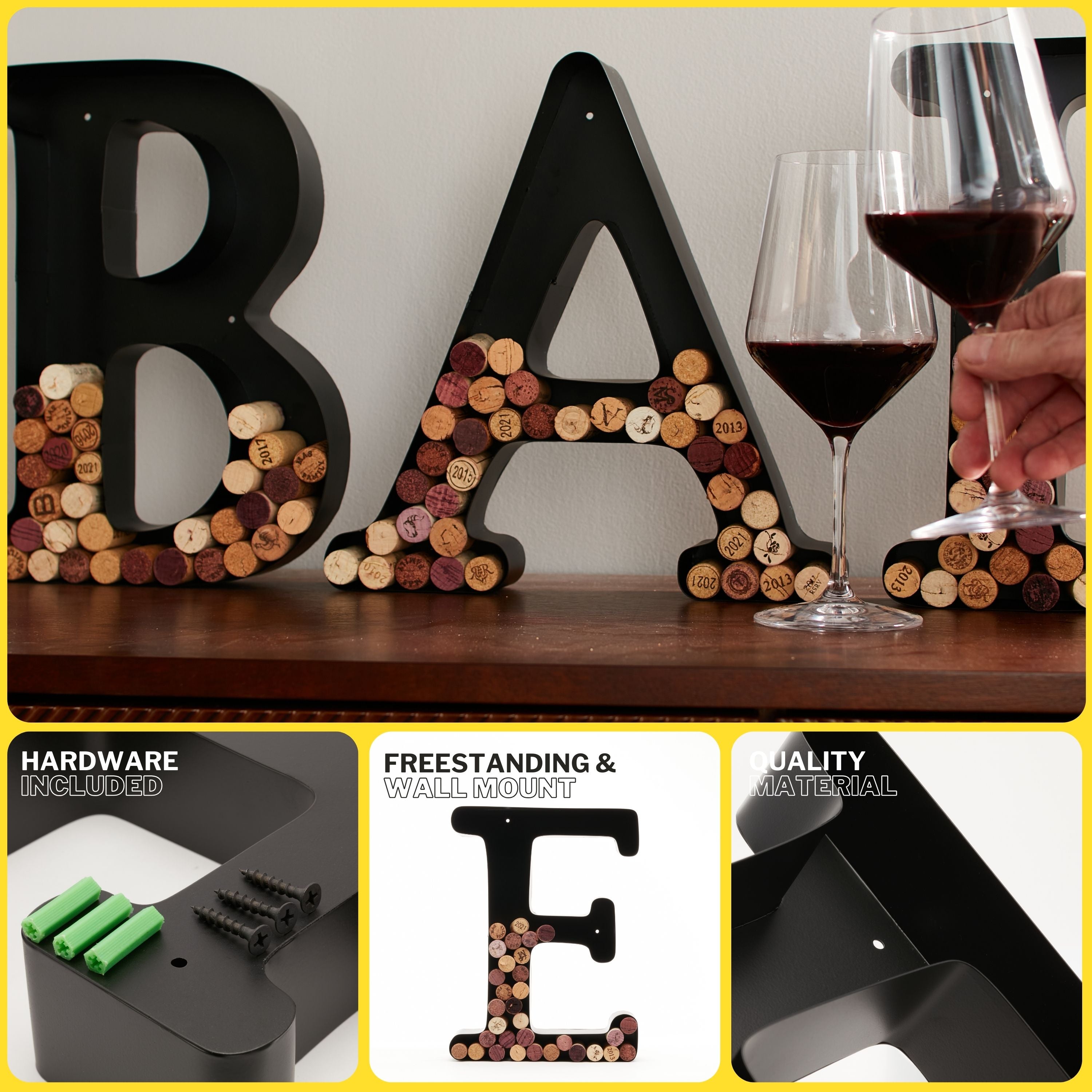 Wine Cork Holder Wine Cork Holder Letters and Symbols