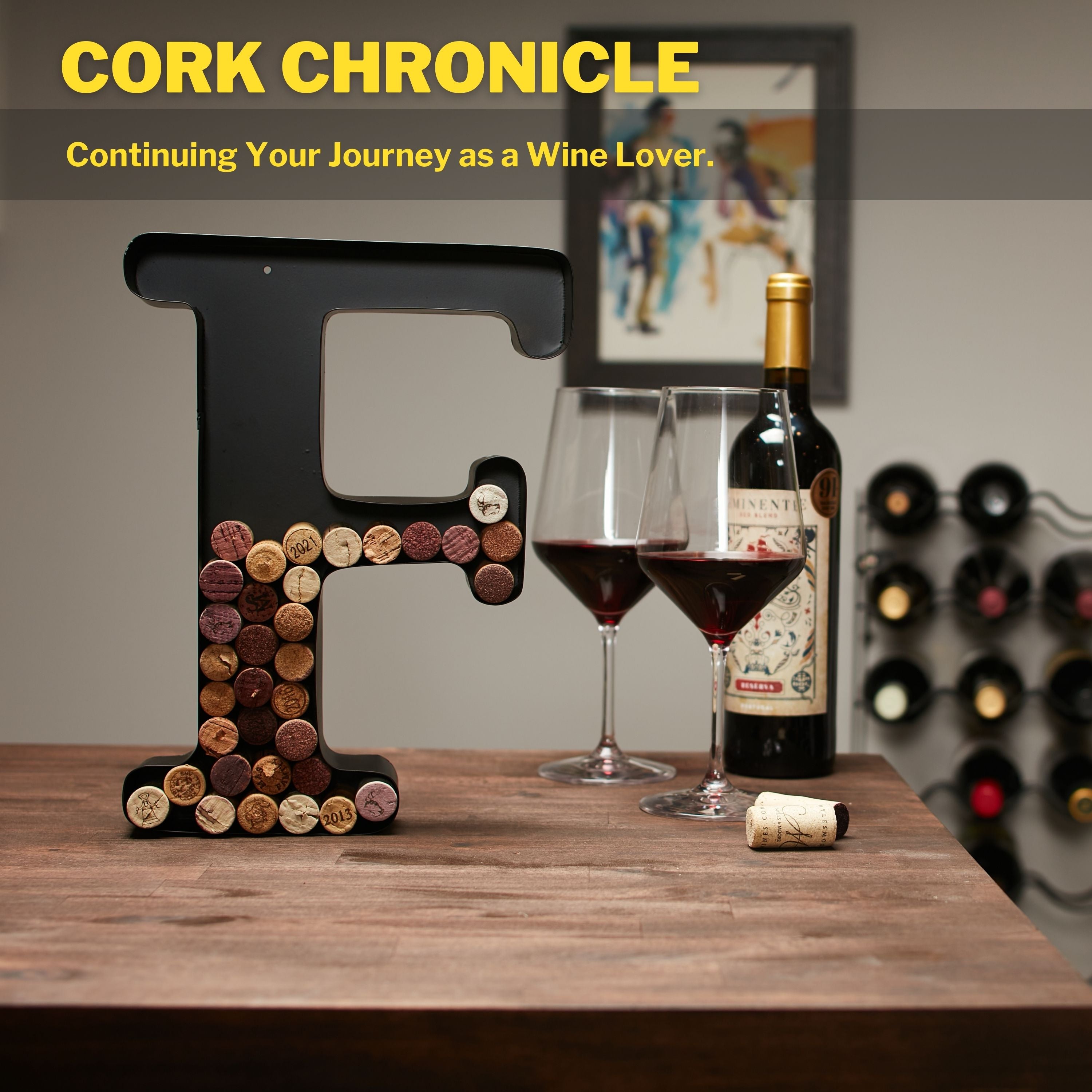 Wine Cork Holder Wine Cork Holder Letters and Symbols