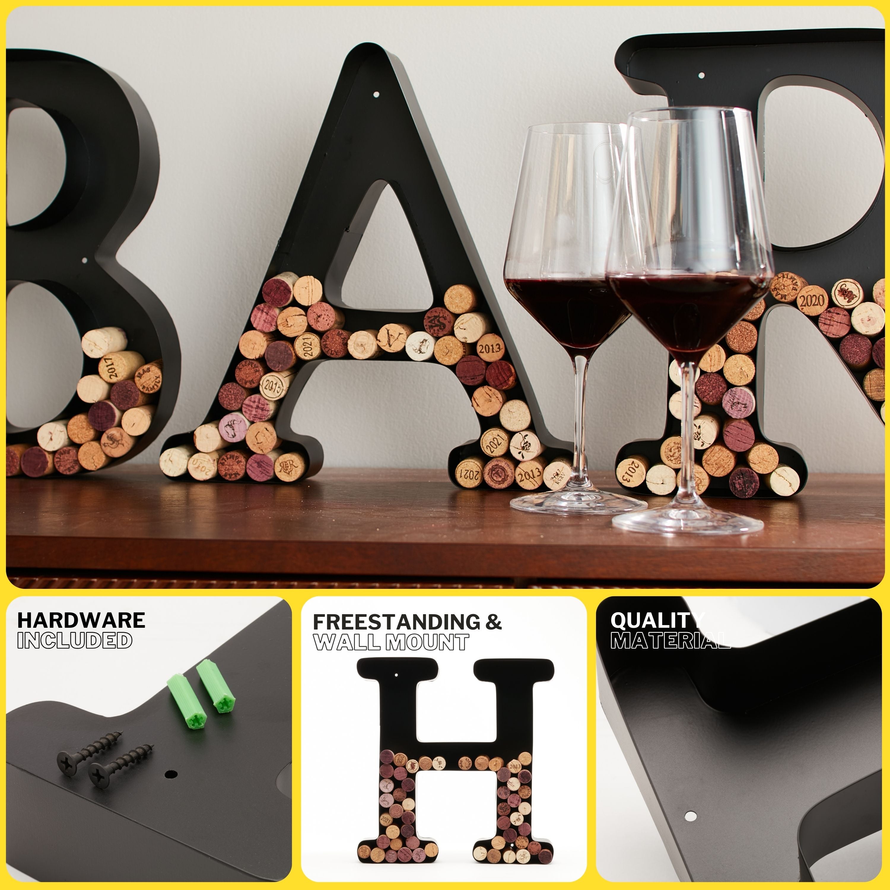 Wine Cork Holder Wine Cork Holder Letters and Symbols