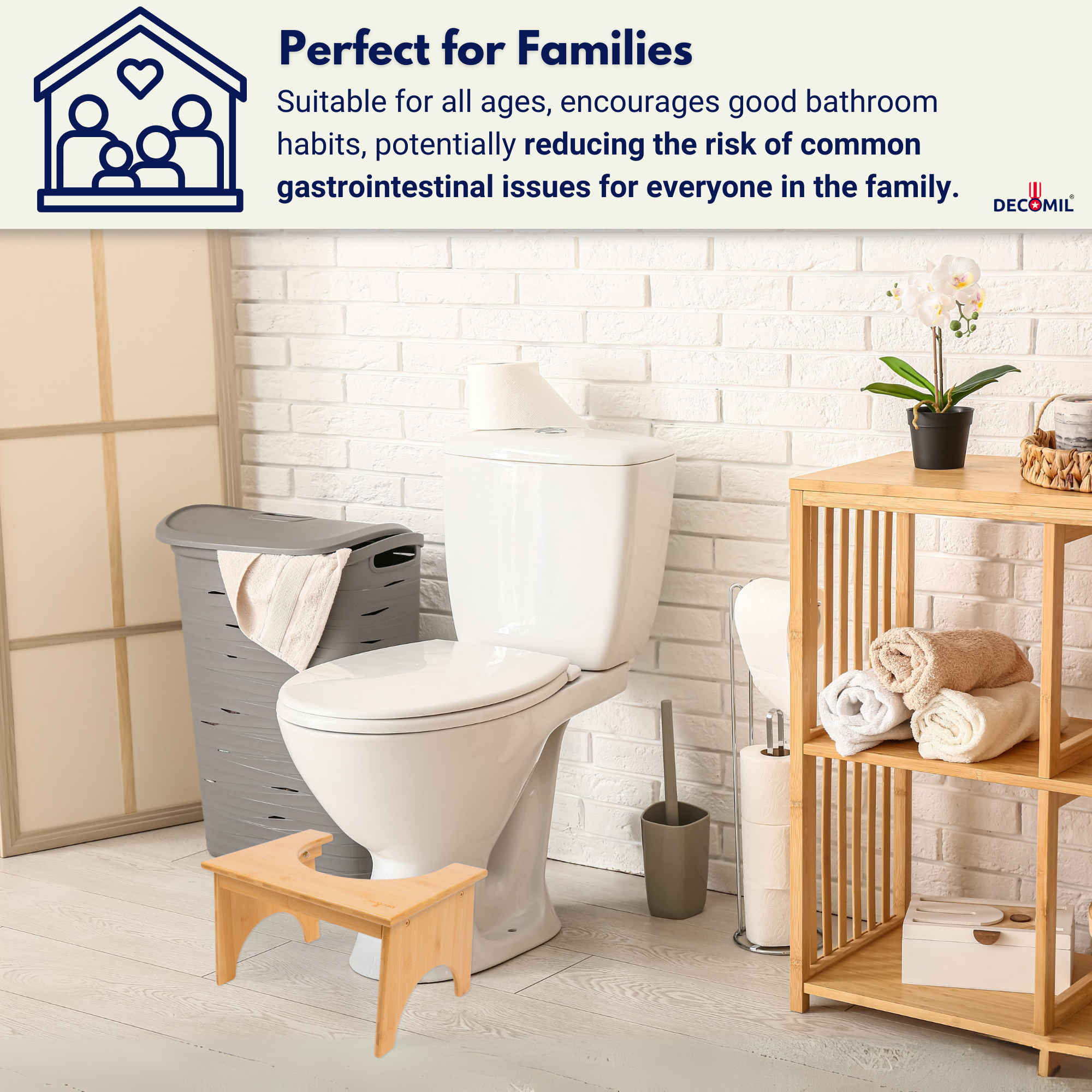 Toilettenhocker, Badezimmer-Tritthocker, Badezimmer, Badezimmerprodukte, Toilettenhocker für Kinder, ergonomischer Toilettenhocker, Badezimmergeschenk, Toilettenhocker für Erwachsene