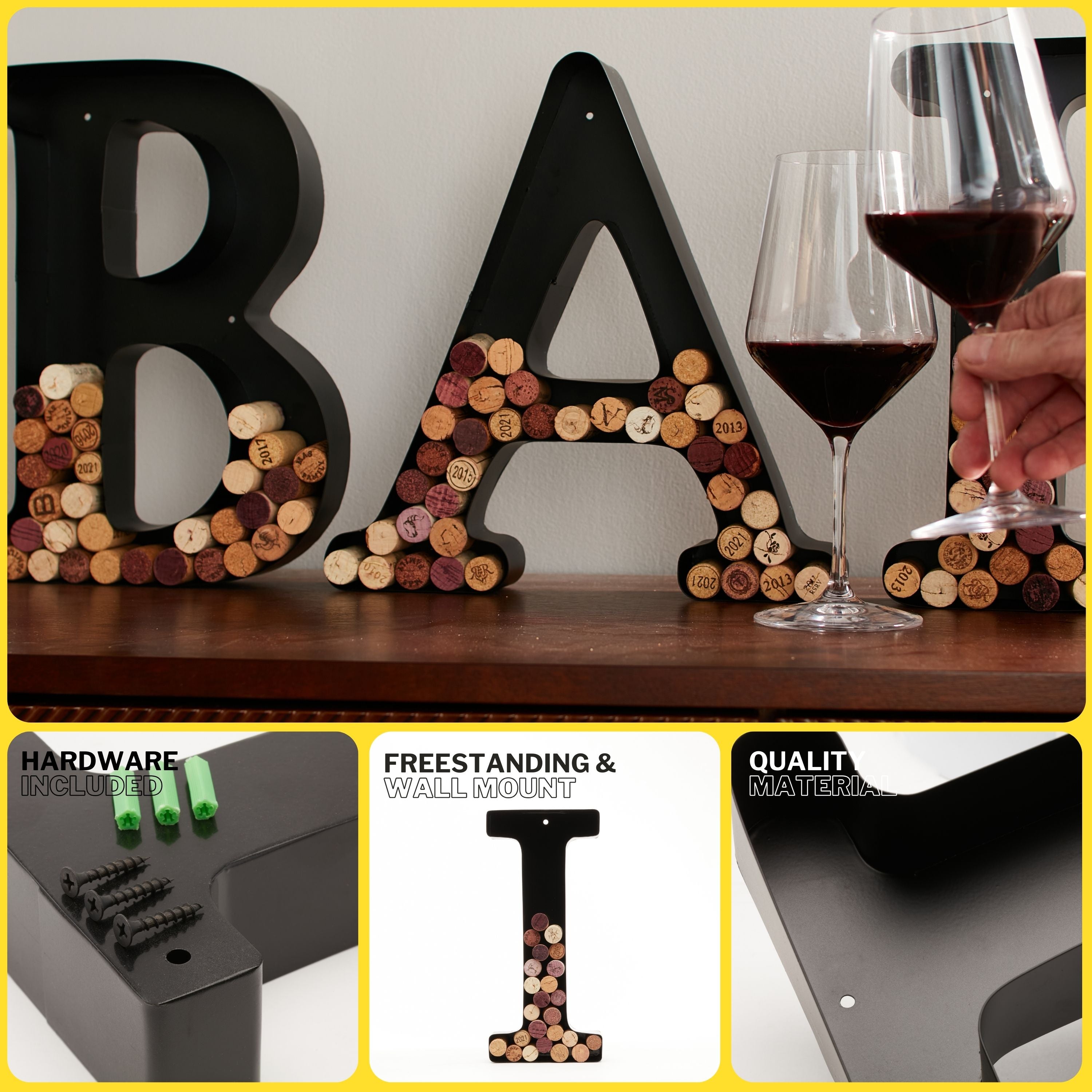 Wine Cork Holder Wine Cork Holder Letters and Symbols