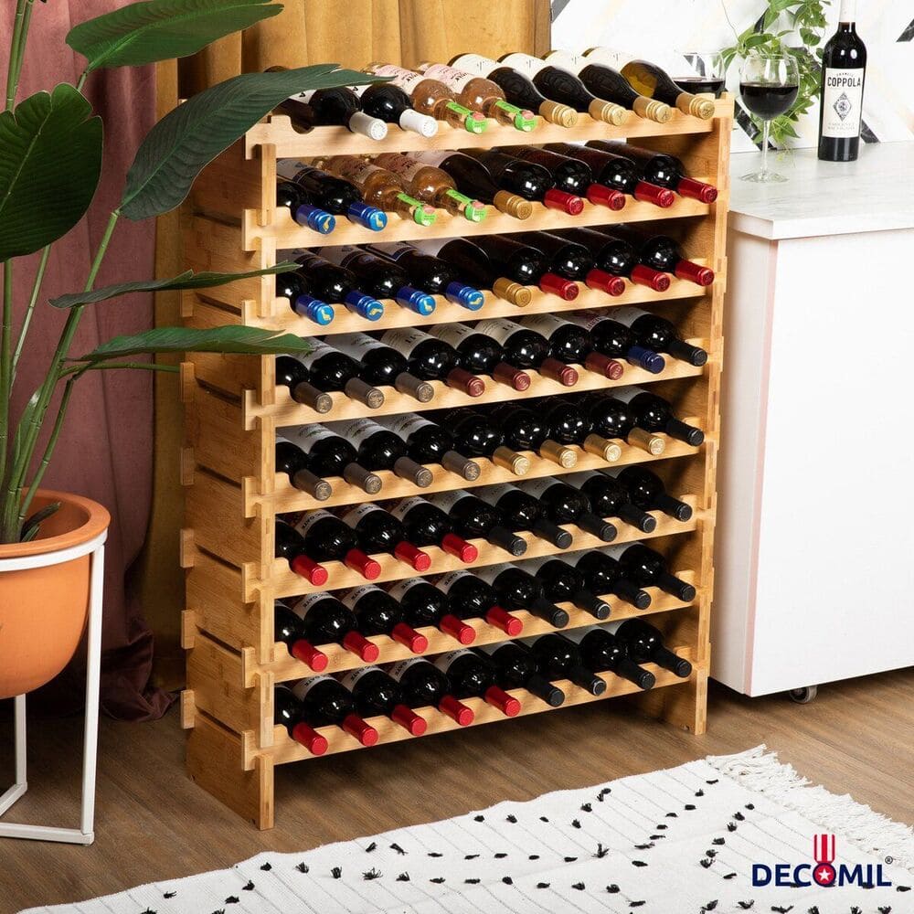 72 Bottle Wine Rack, Bamboo Wine Rack, wooden wine rack 3