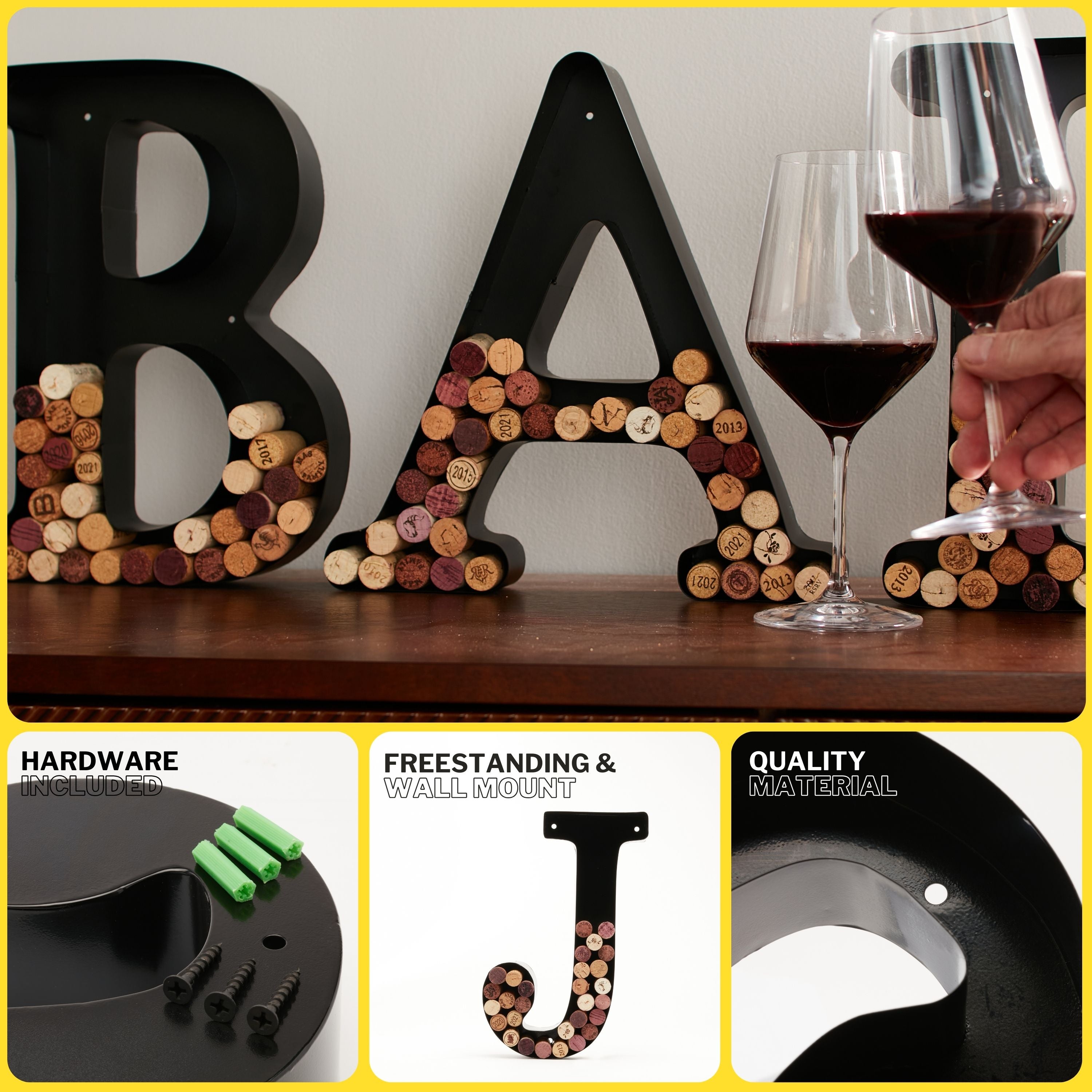 Wine Cork Holder Wine Cork Holder Letters and Symbols