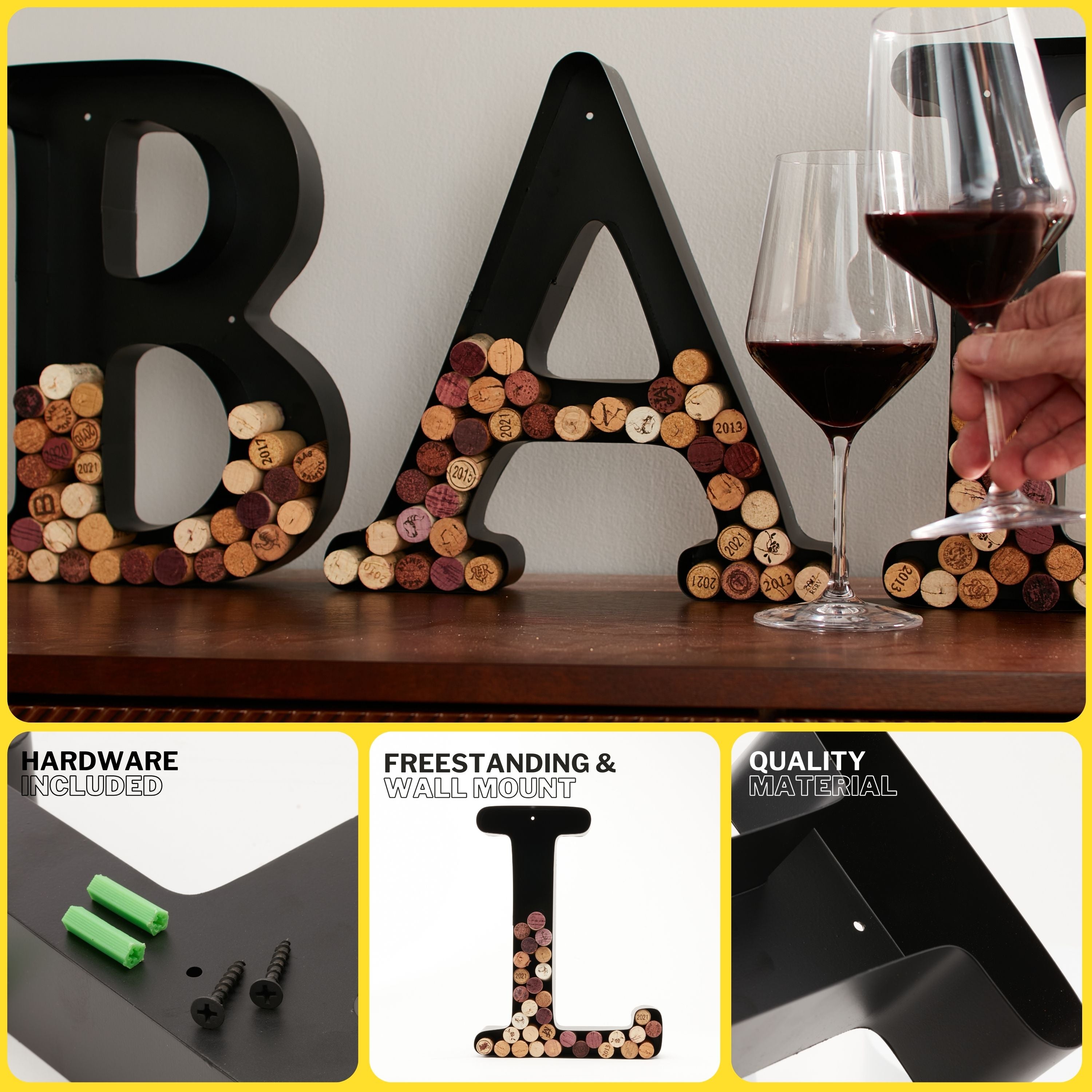 Wine Cork Holder Wine Cork Holder Letters and Symbols