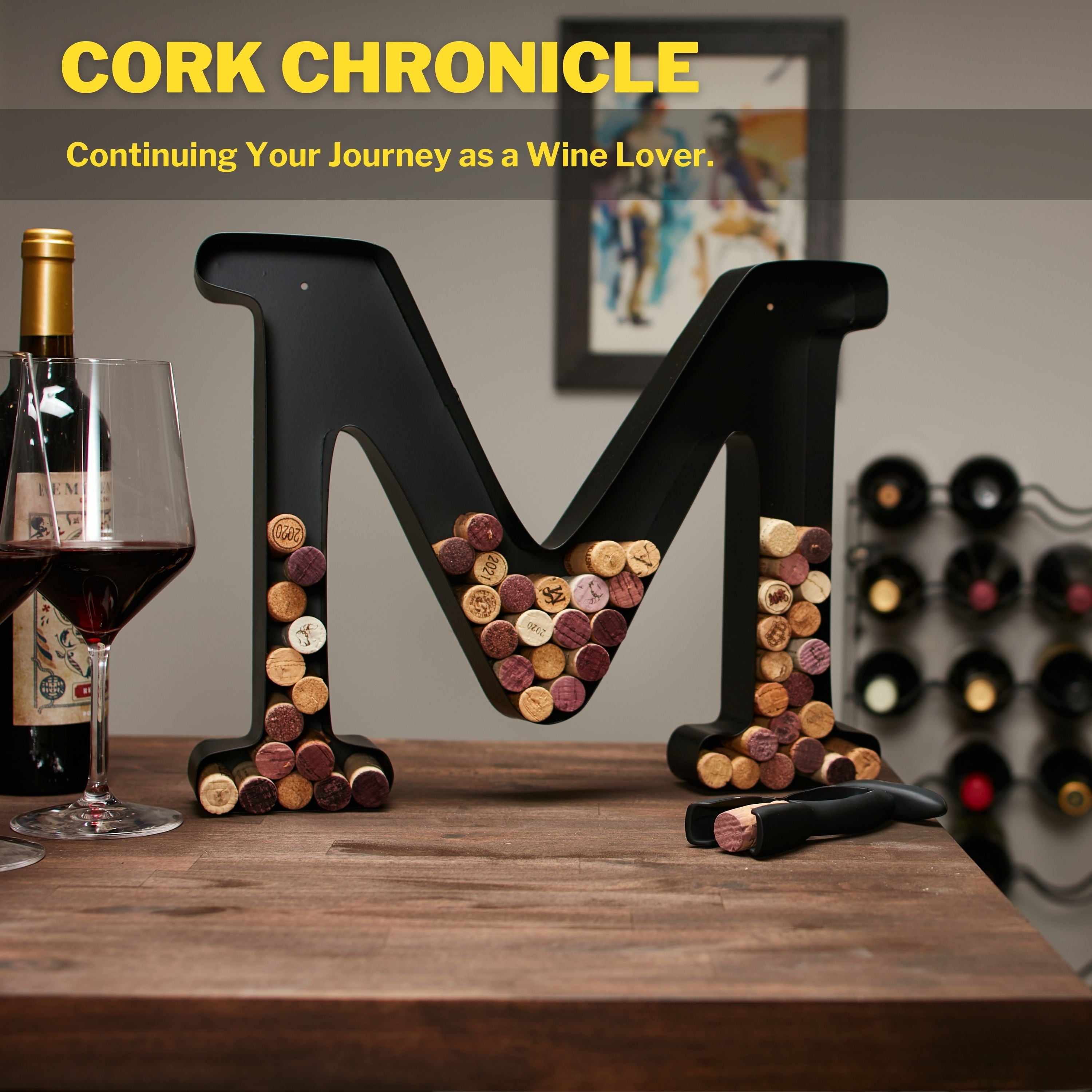 Wine Cork Holder Wine Cork Holder Letters and Symbols