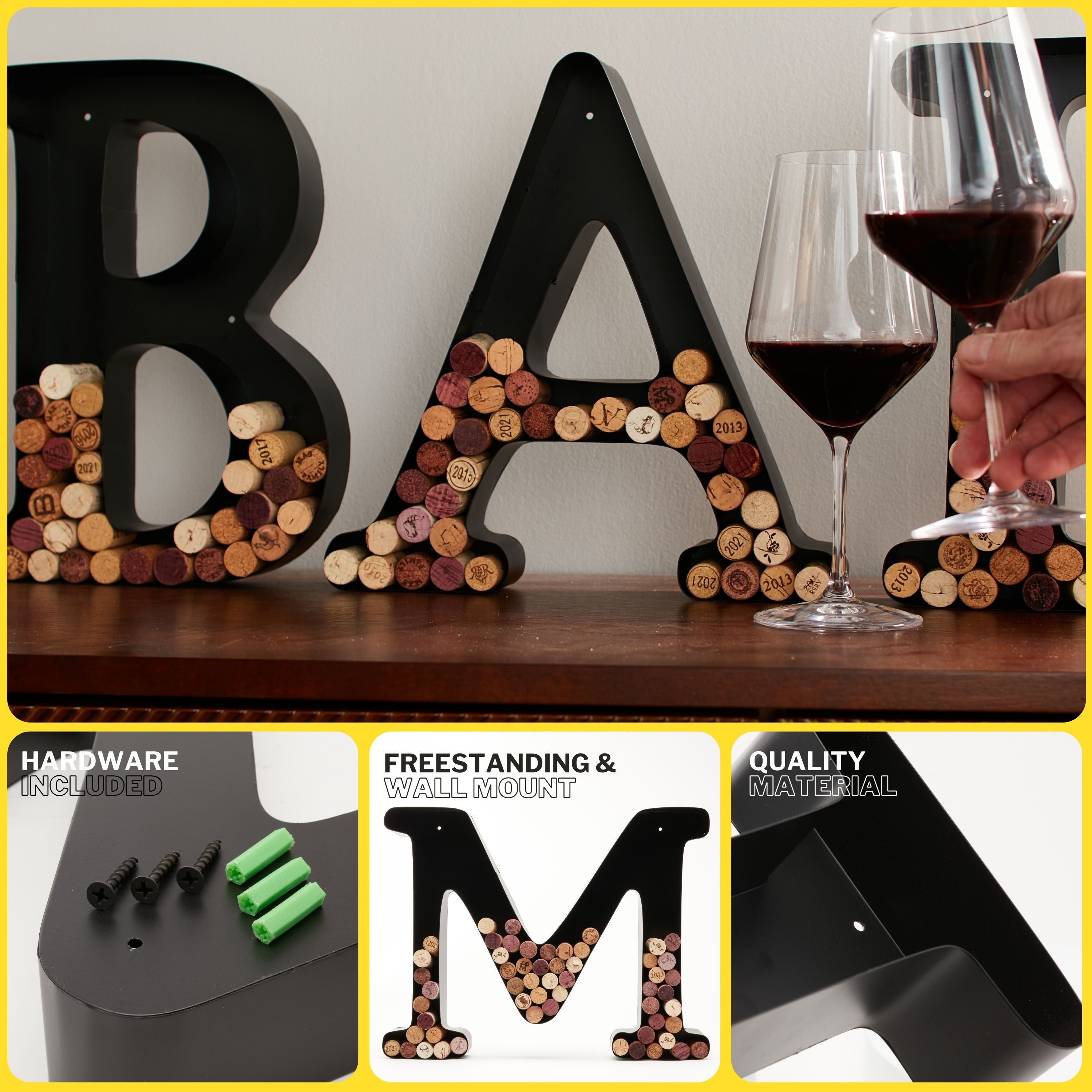 Wine Cork Holder Wine Cork Holder Letters and Symbols