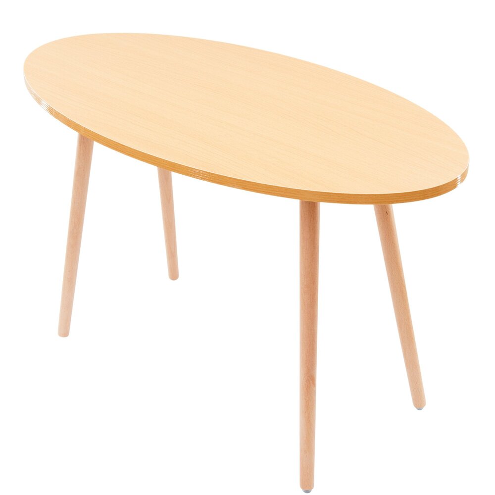 egg shape end table brown