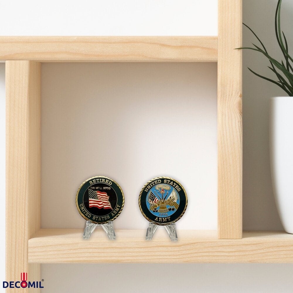 Military Challenge Coins, ARMY Retired