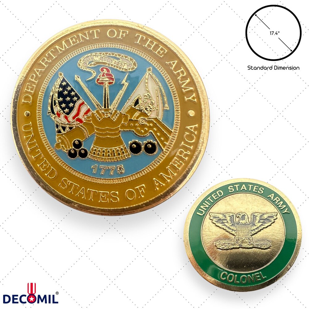 Colonel military challenge coins of united states