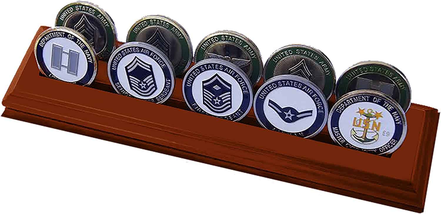 2 Rows Challenge Coin Holder Display - Medium - DECOMIL