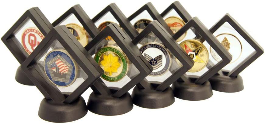 Coin Display Stand - Set of 5-3D Floating Frame Display Holder