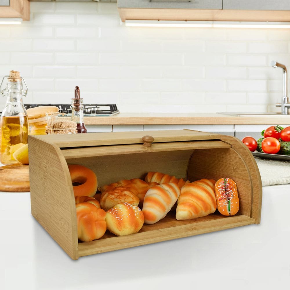 Bamboo Bread Box Roll Top 