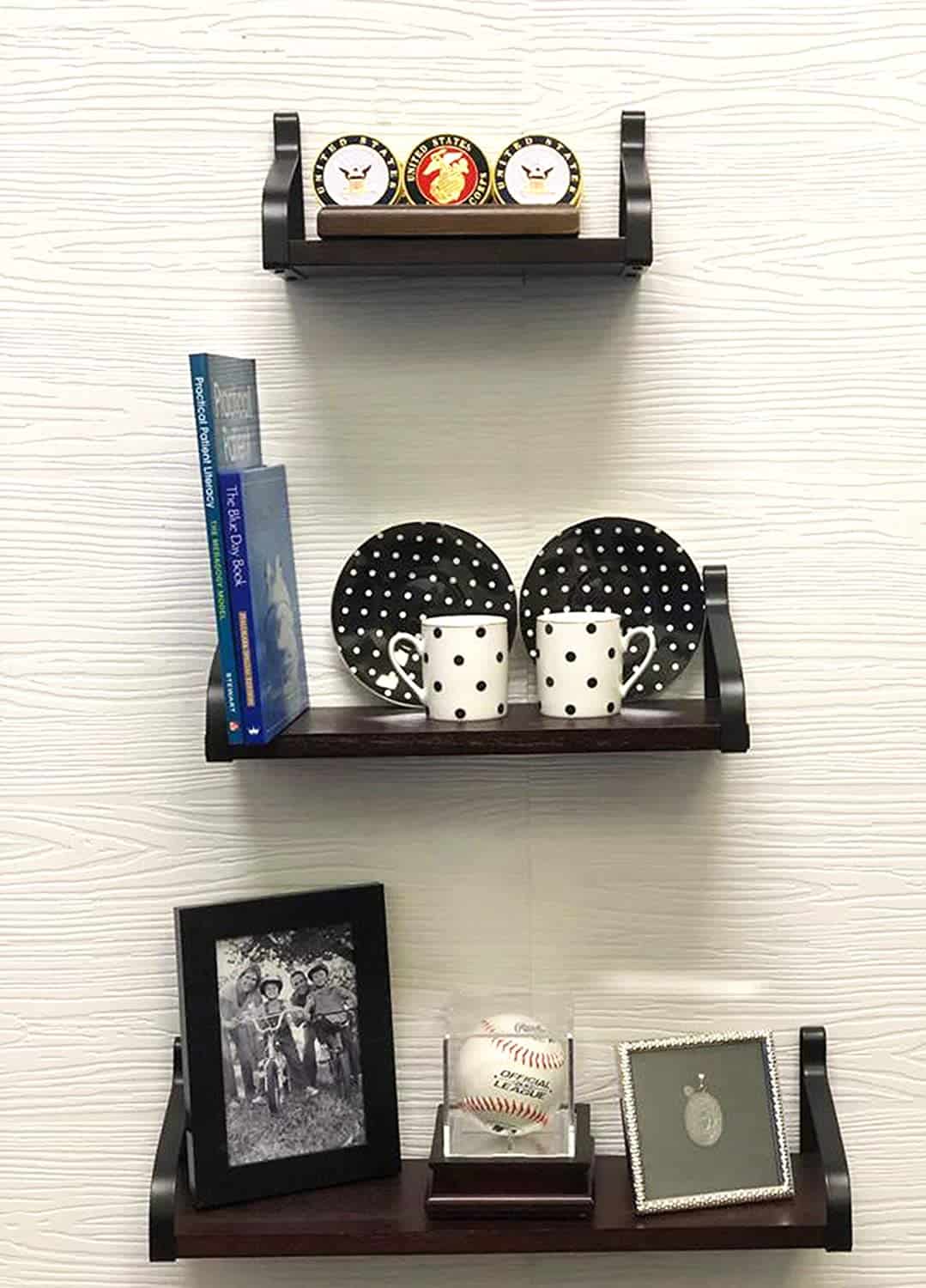 Floating Shelves, Floating Shelves Wood dark walnut