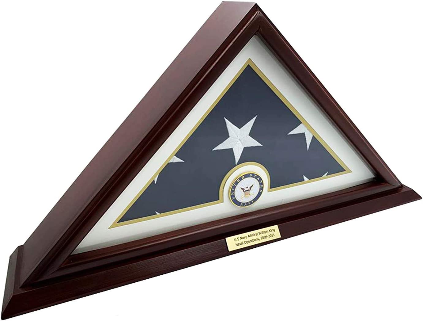 Navy 5x9 Flag Display Case Box 5x9 Navy Flag Case